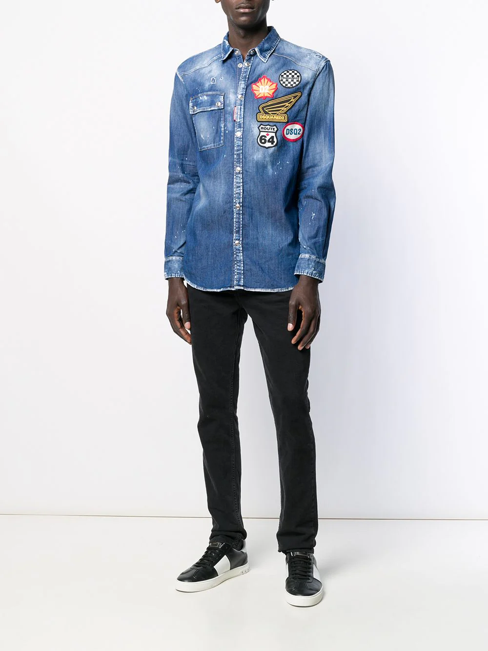 Dsquared2 Men's Long Sleeve Shirt in Blue