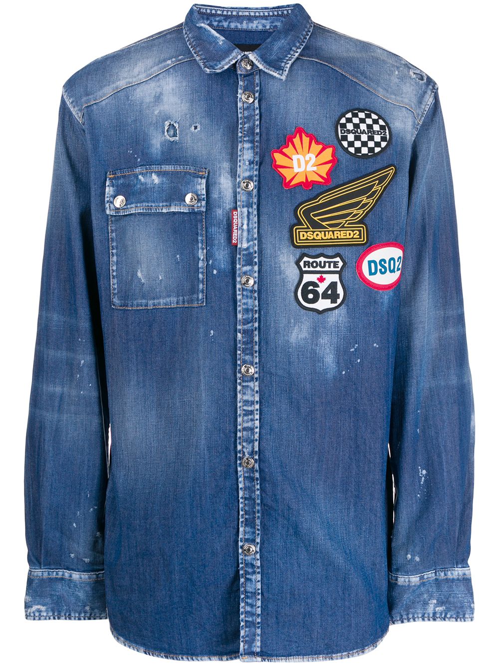 Dsquared2 Men's Long Sleeve Shirt in Blue