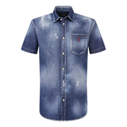 Dsquared2 Men's Short Sleeve Shirt in Blue
