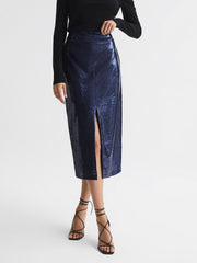 Reiss 'The Dakota' Skirt In Blue