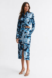 Reiss Jackson Skirt In Navy Blue