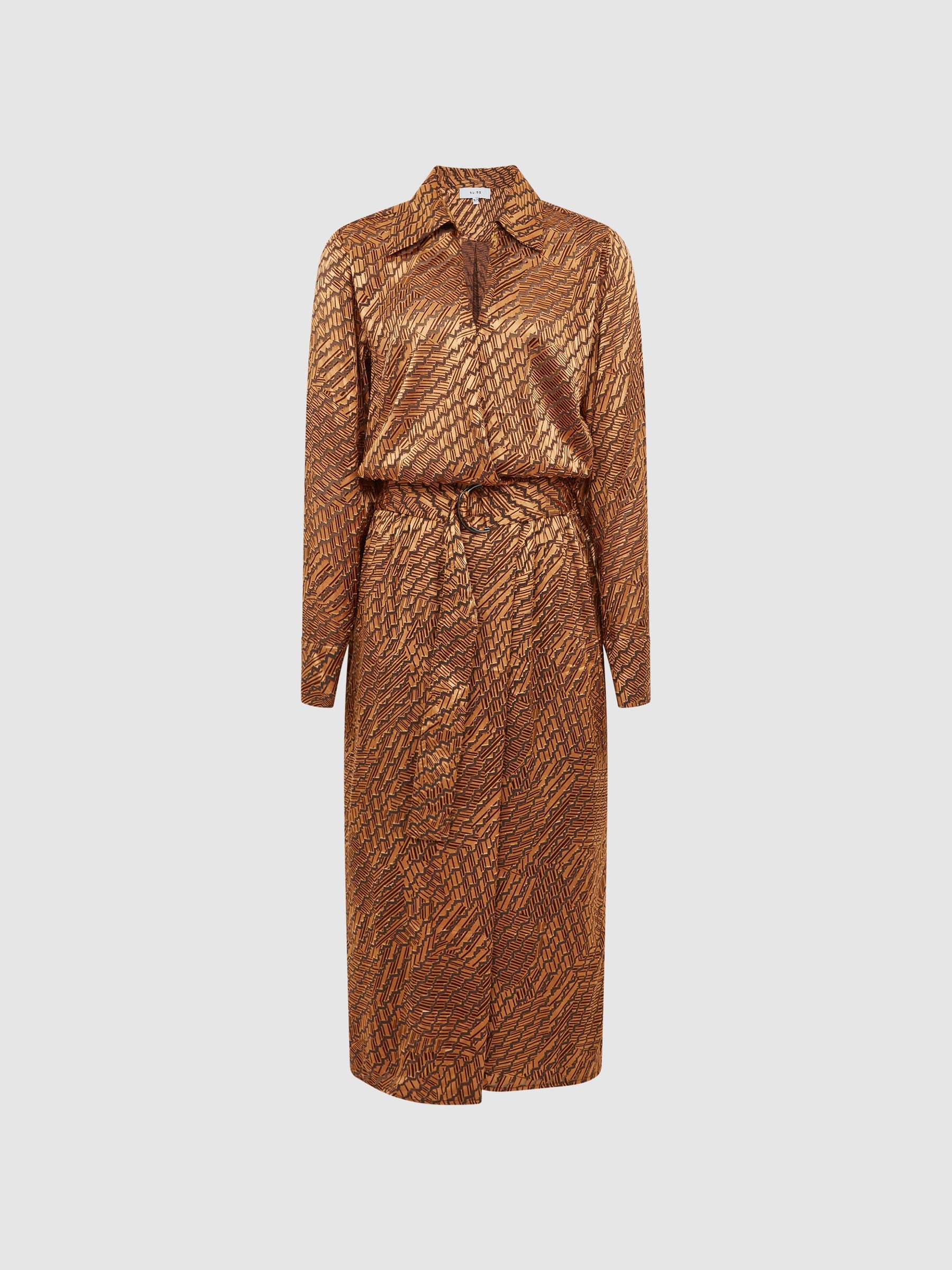 Reiss Emily Devoure Dress in Bronze