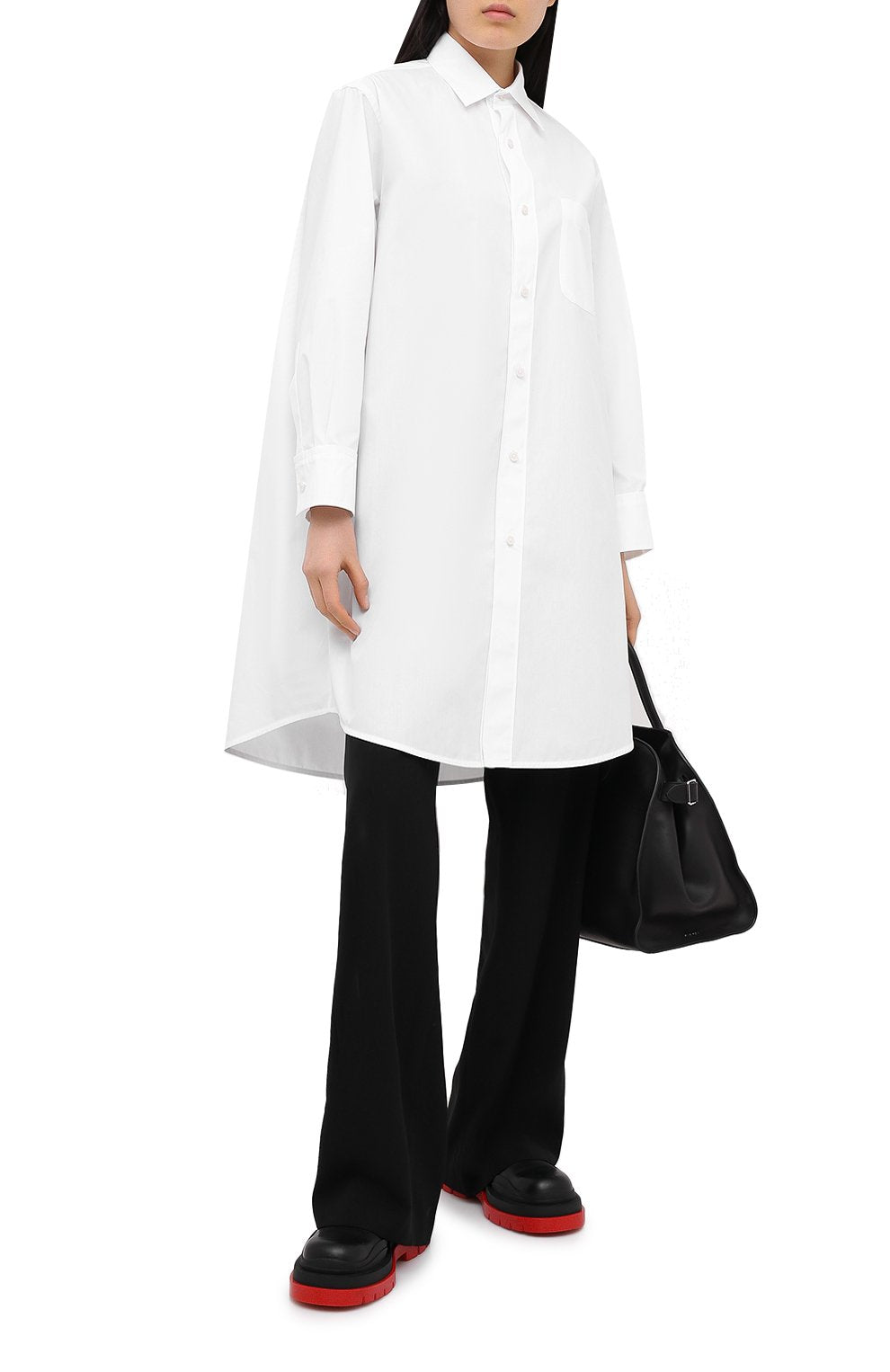 Marni Womens White Cotton Poplin Shirt