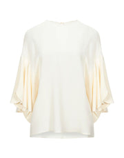 Valentino Garavani Women's Crew Neck Crepe Top