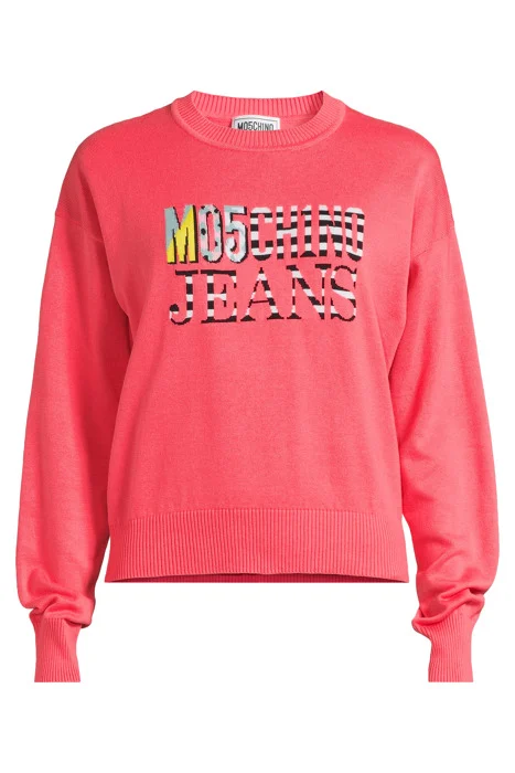 Moschino Cotton Sweatshirt in Pink