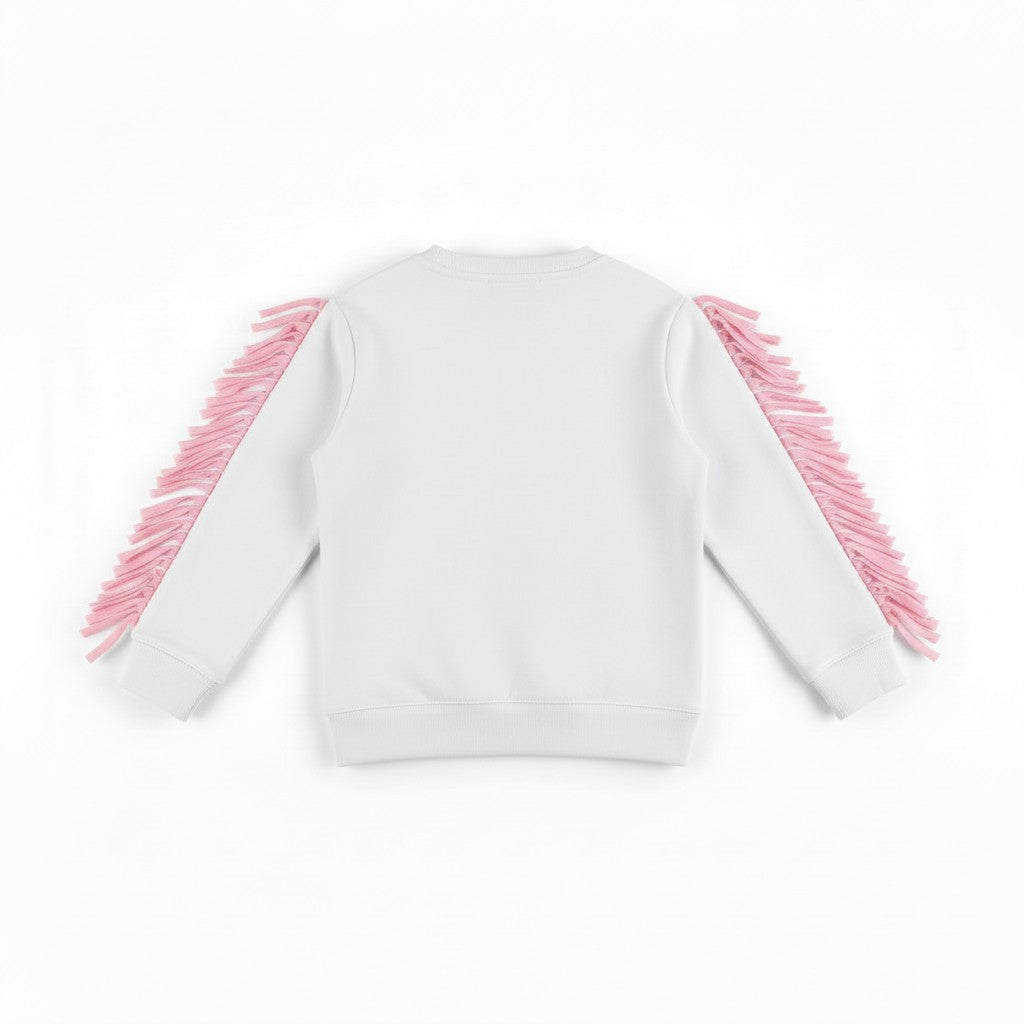 Stella McCartney Girls Toucan Fringed Sweatshirt