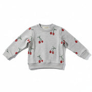 Stella McCartney Girls Cherry Sweatshirt in Grey