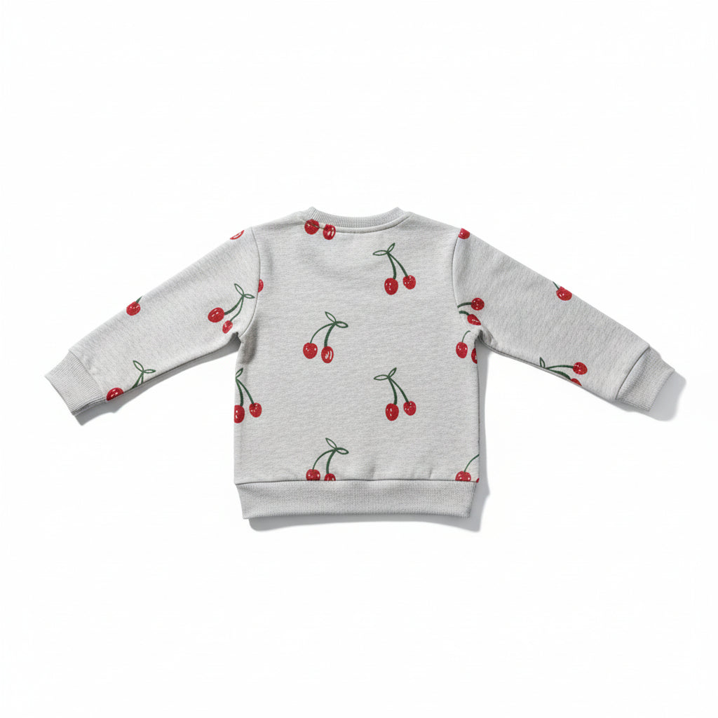 Stella McCartney Girls Cherry Sweatshirt in Grey