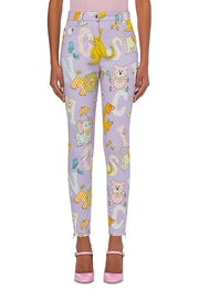 Circus Logo Gabardine Trousers in Purple