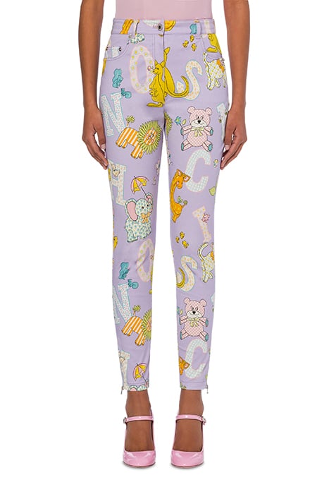 Circus Logo Gabardine Trousers in Purple