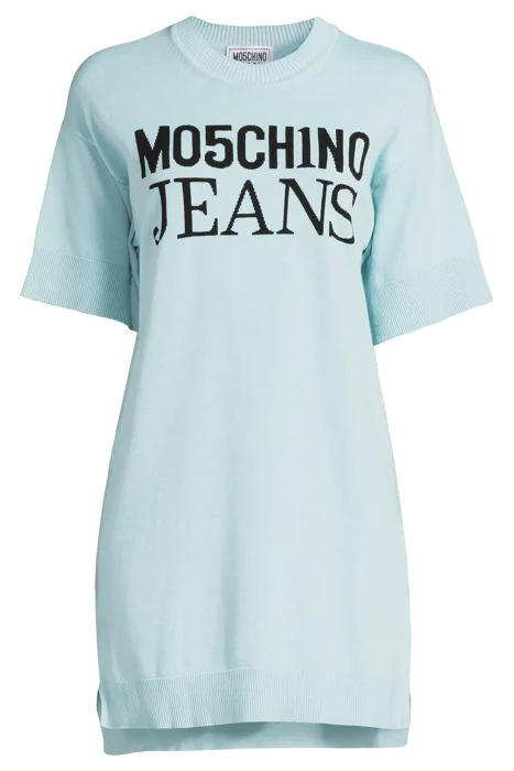 Moschino Logo Dress in Blue