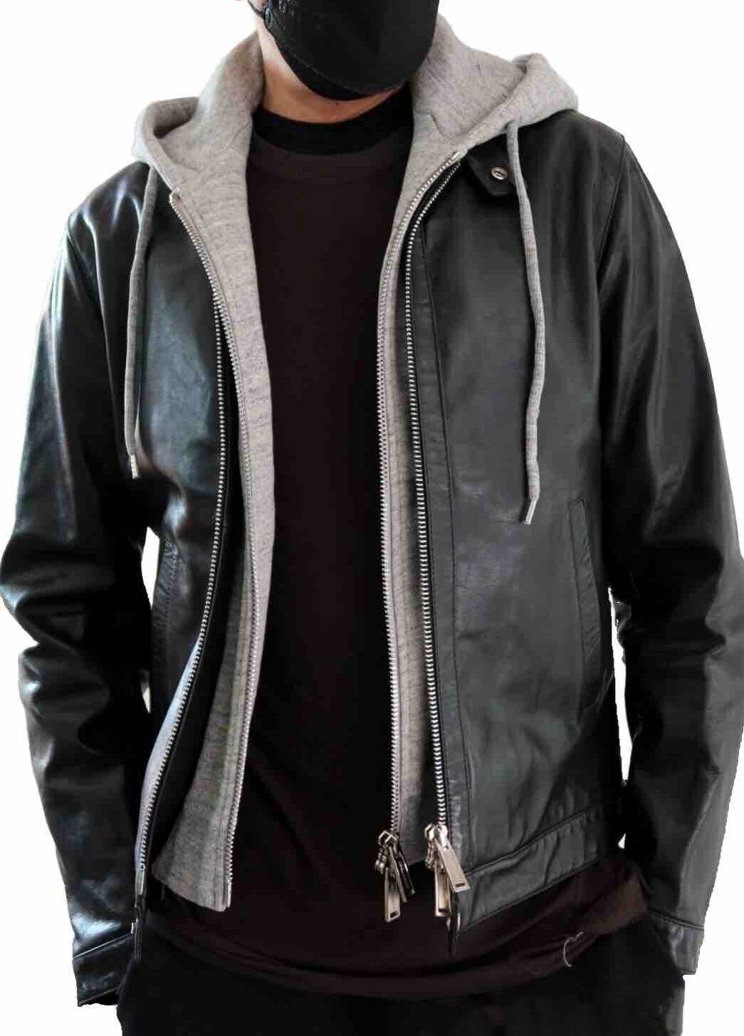 Dsquared2 Men's Leather Jacket in Black