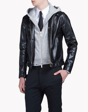Dsquared2 Men's Leather Jacket in Black