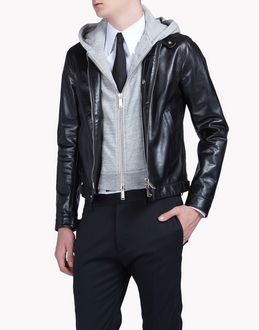 Dsquared2 Men's Leather Jacket in Black