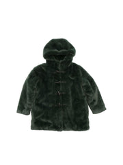 Stella McCartney Girls Green Faux Fur Coat