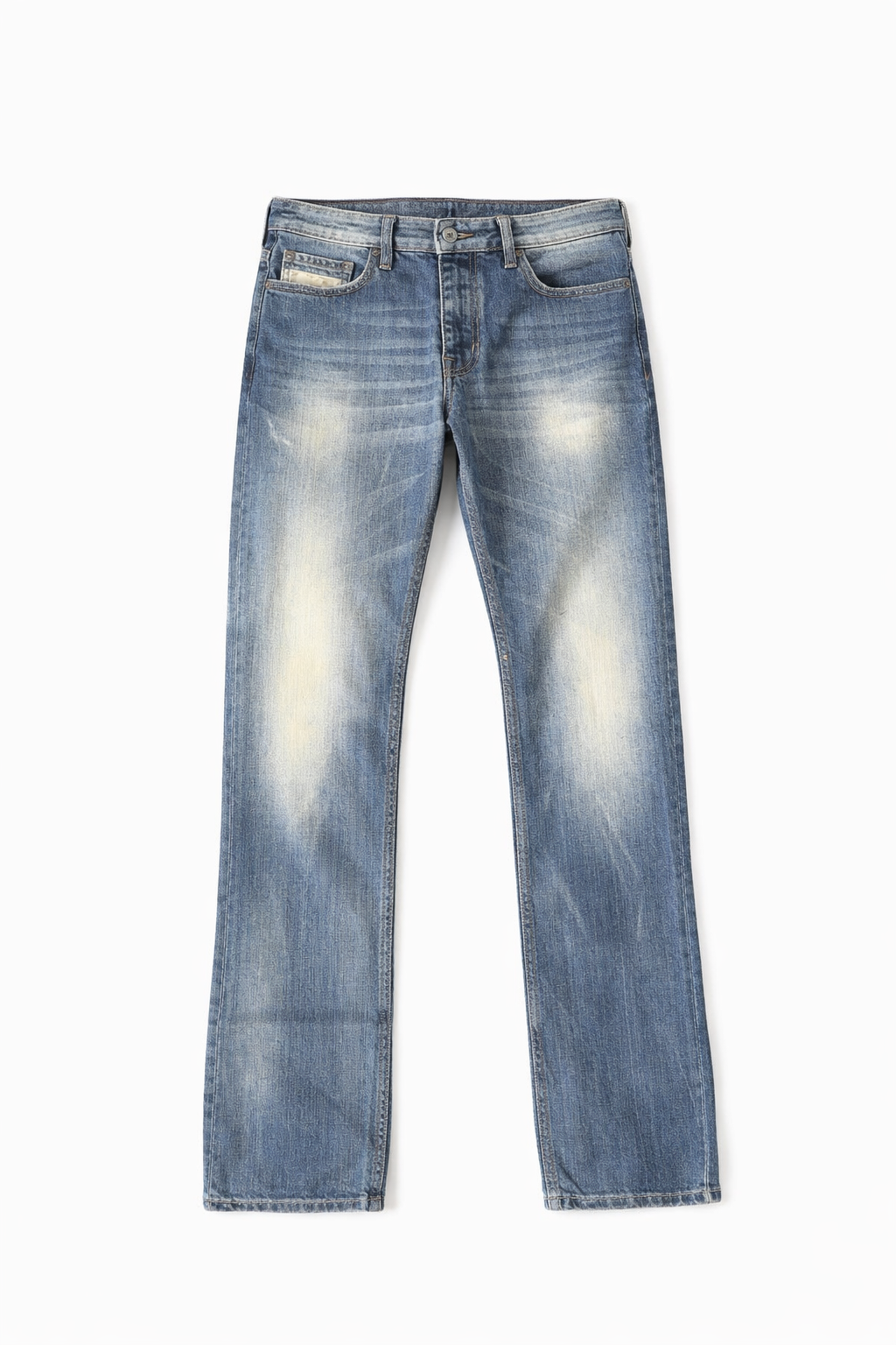 Diesel Mens Zatiny Regular Bootcut Jeans in Blue