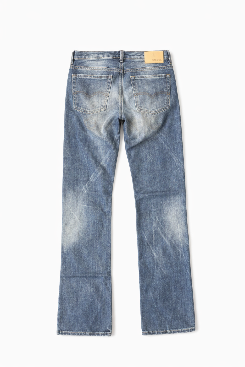 Diesel Mens Zatiny Regular Bootcut Jeans in Blue