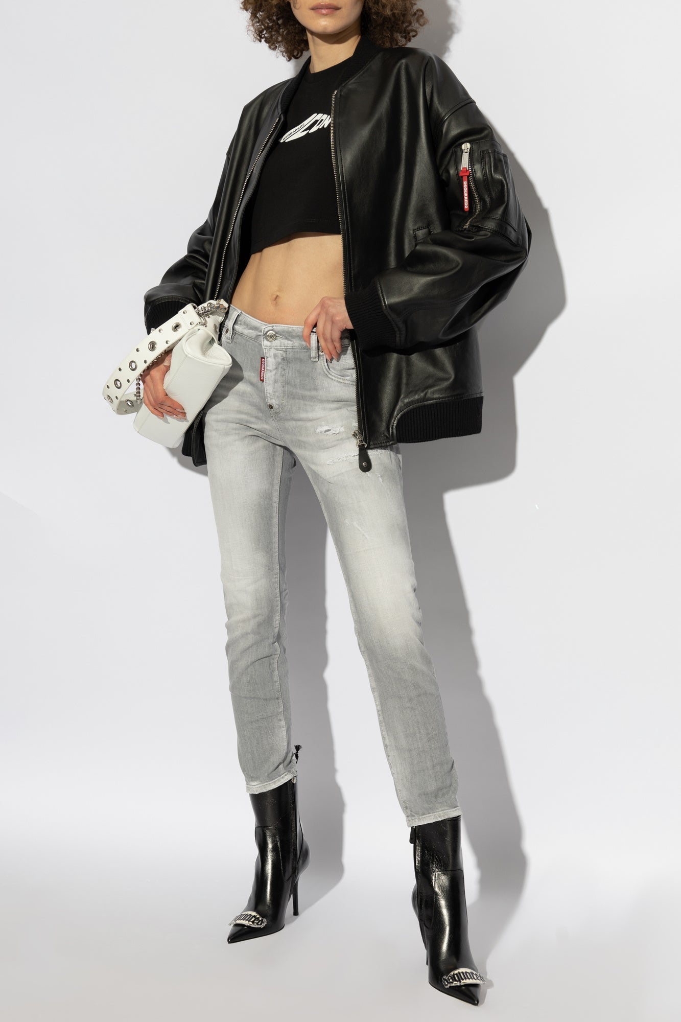 Dsquared2 Womens Skinny Jeans in Grey