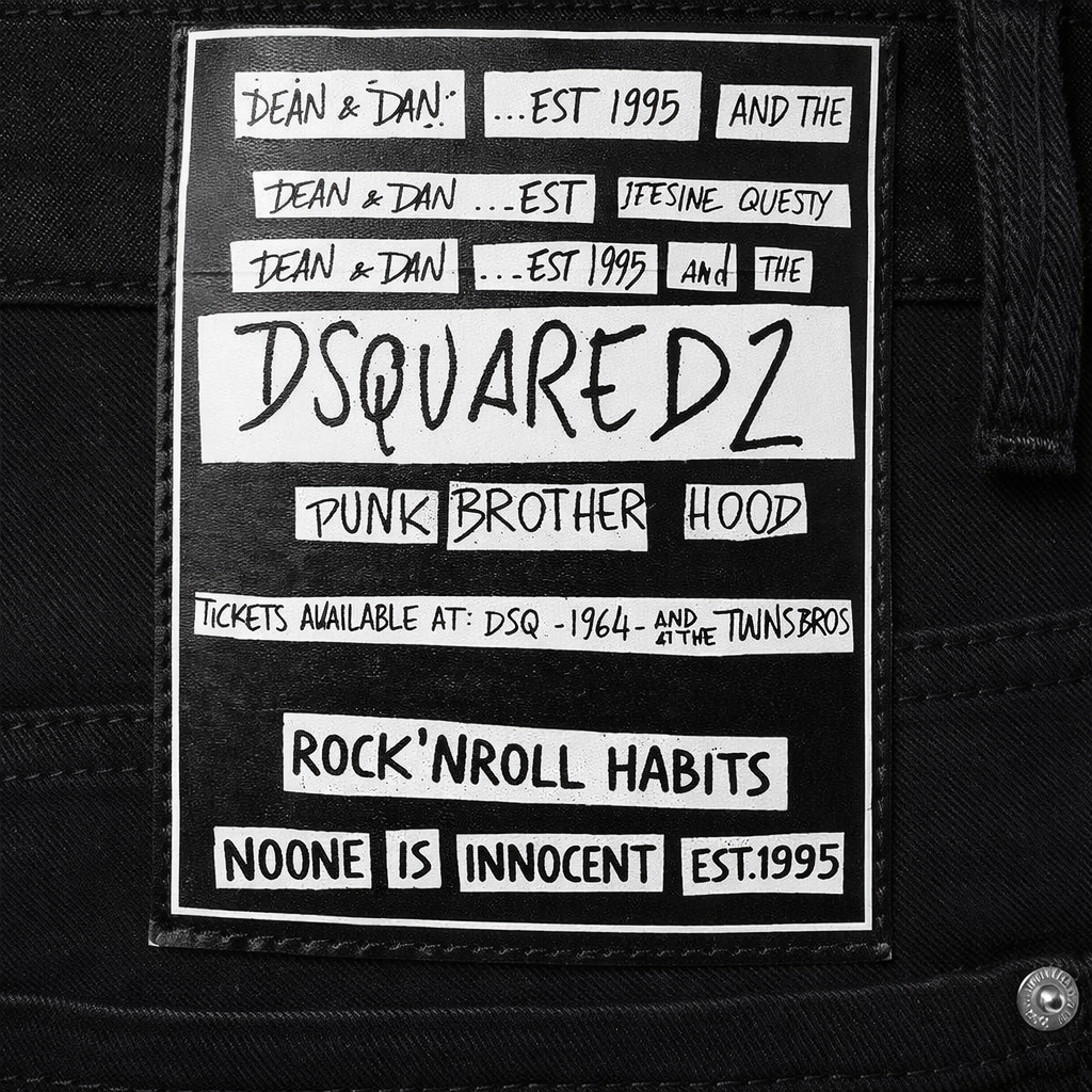 Dsquared2 Mens Skater Jeans in a Black Bull Wash