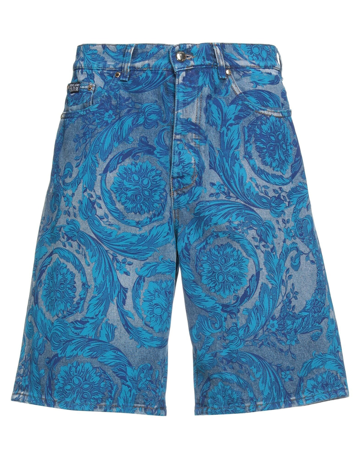 Versace Jeans Couture Men's High-Waisted Logo Denim Shorts