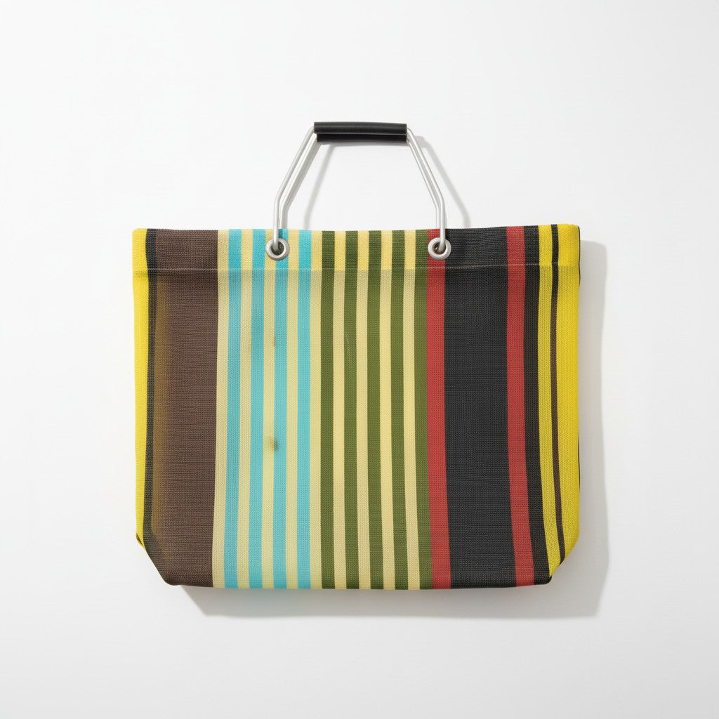 Marni Unisex Multi Stripe Shopping Bag