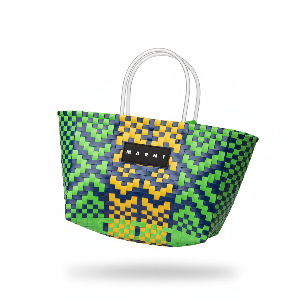 Marni Womens Multicoloured Woven Tote Bag