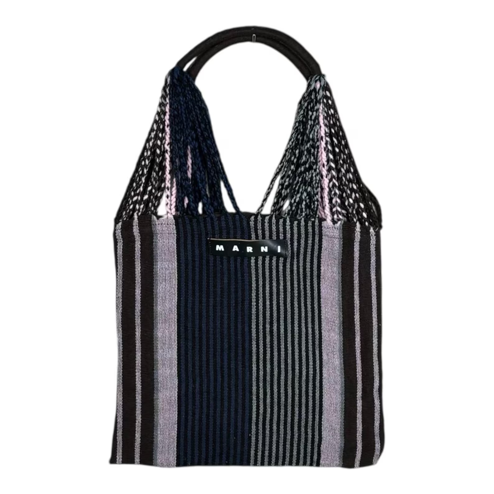 Marni Unisex Ultramarine Woven Hammock Bag