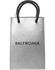 Balenciaga Womens Shopping Bags In Silver