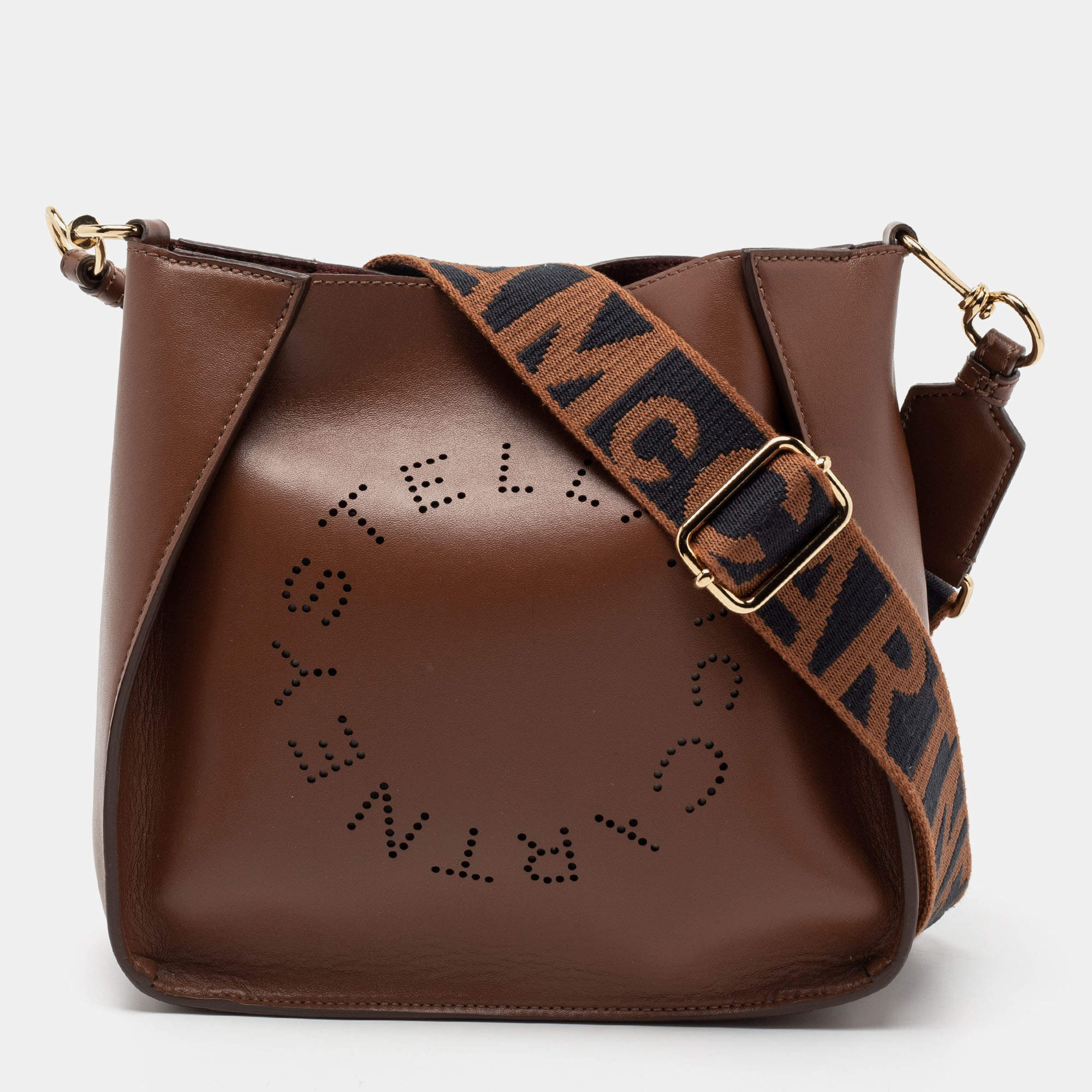 Stella McCartney Womens Mini Crossbody Bag in Brown