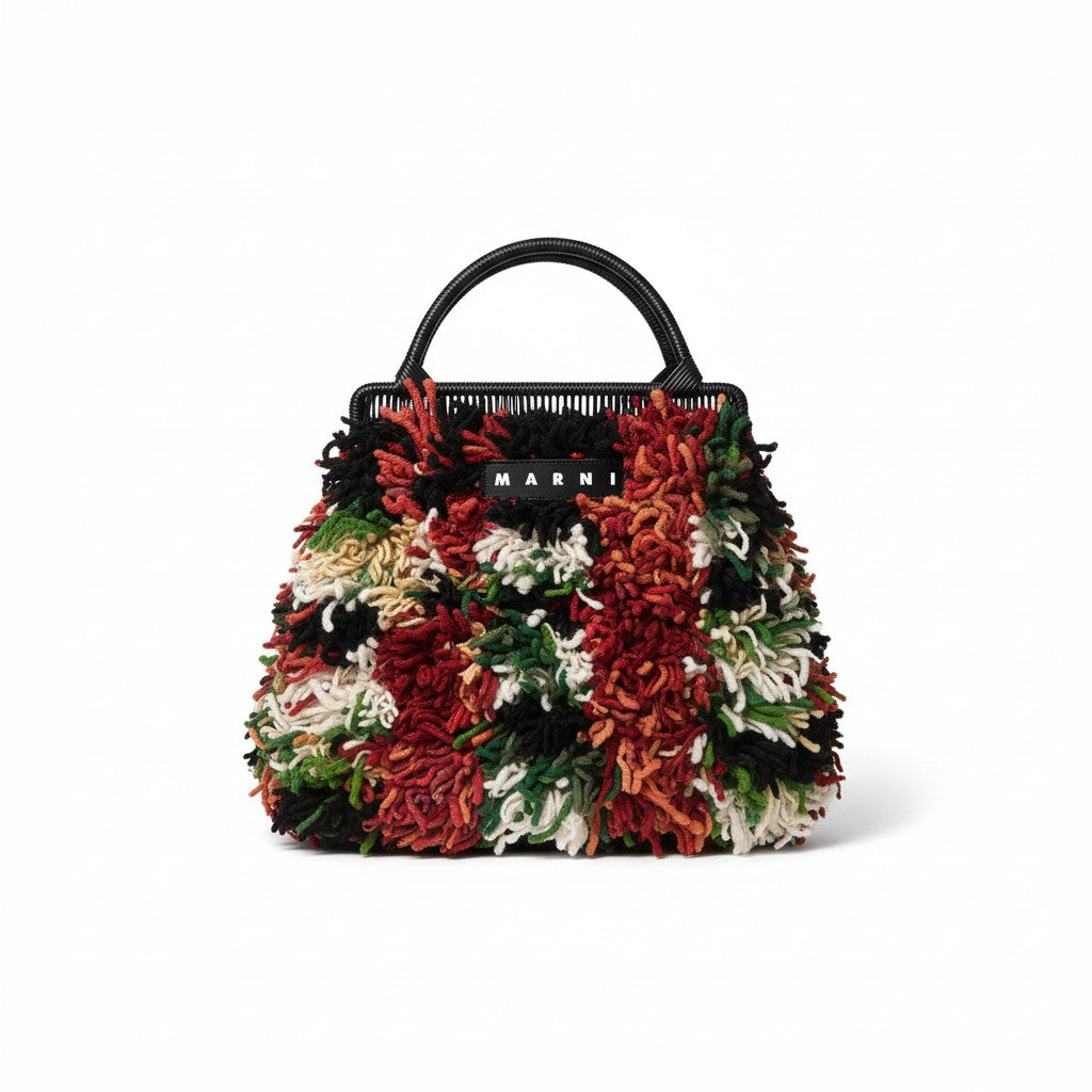 Marni Unisex Soft Wool Bag in Soft Beige