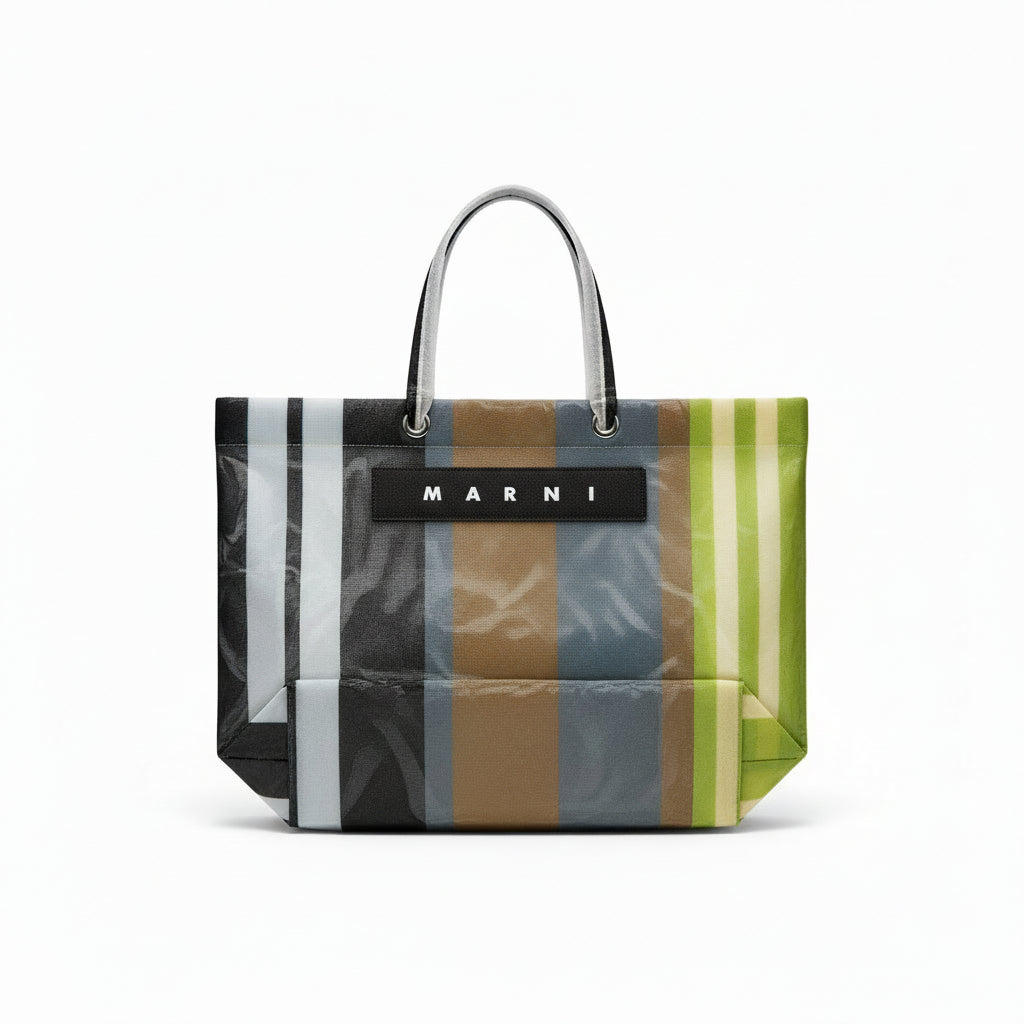 Marni Unisex Soft Beige Shopping Bag