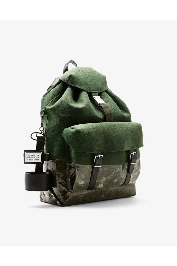 Maison Margiela Mens Backpack in Green