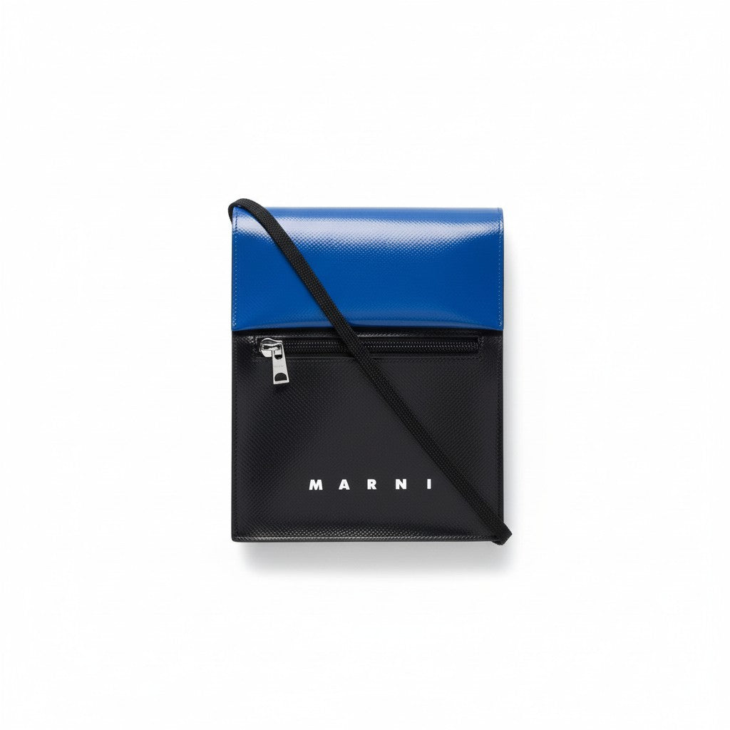 Marni Mens Crossbody Bag in Black & Blue