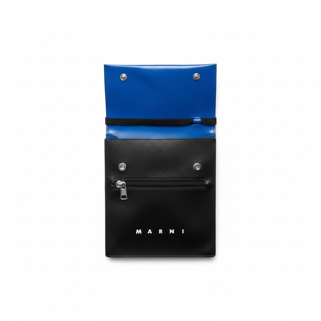 Marni Mens Crossbody Bag in Black & Blue