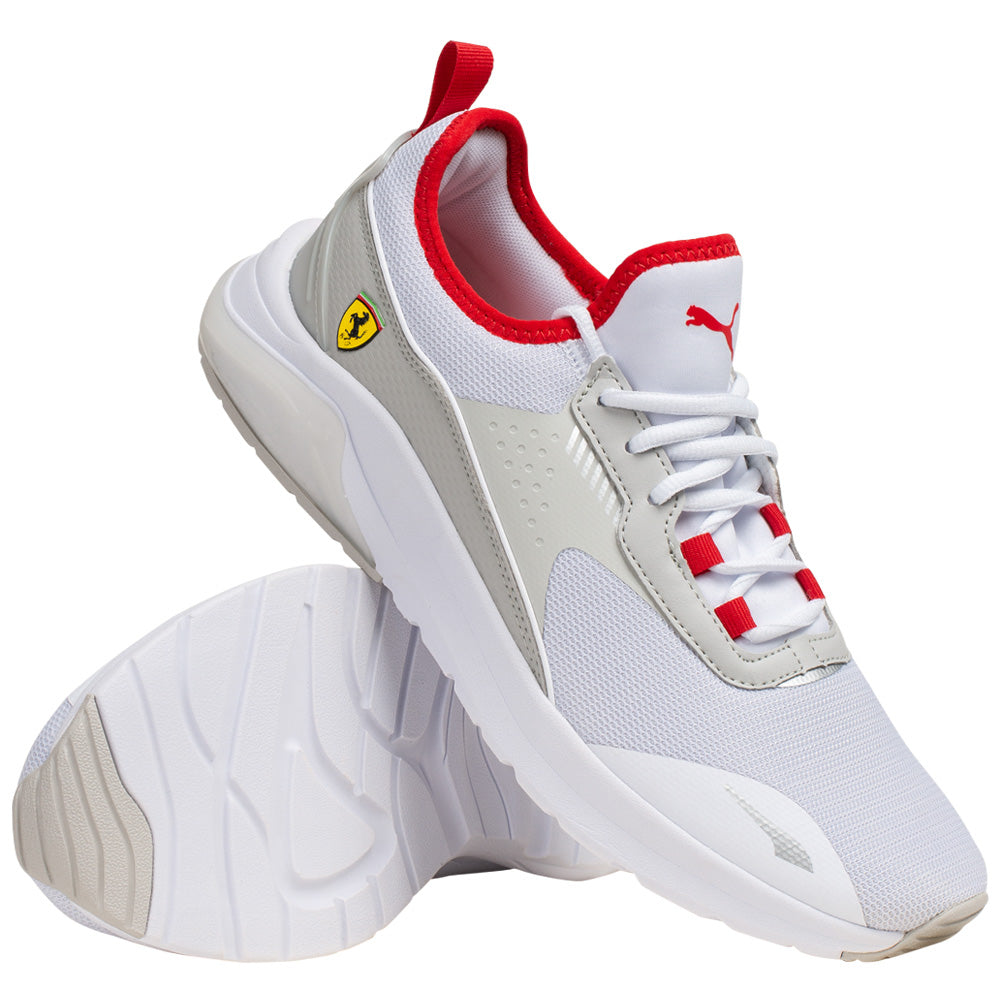 Ferrari Unisex Electron E Pro Trainers in White & Grey