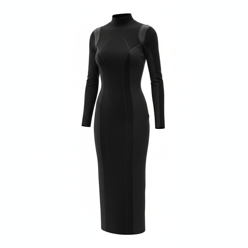 Ferrari Womens Livery Seamless Dress in Black