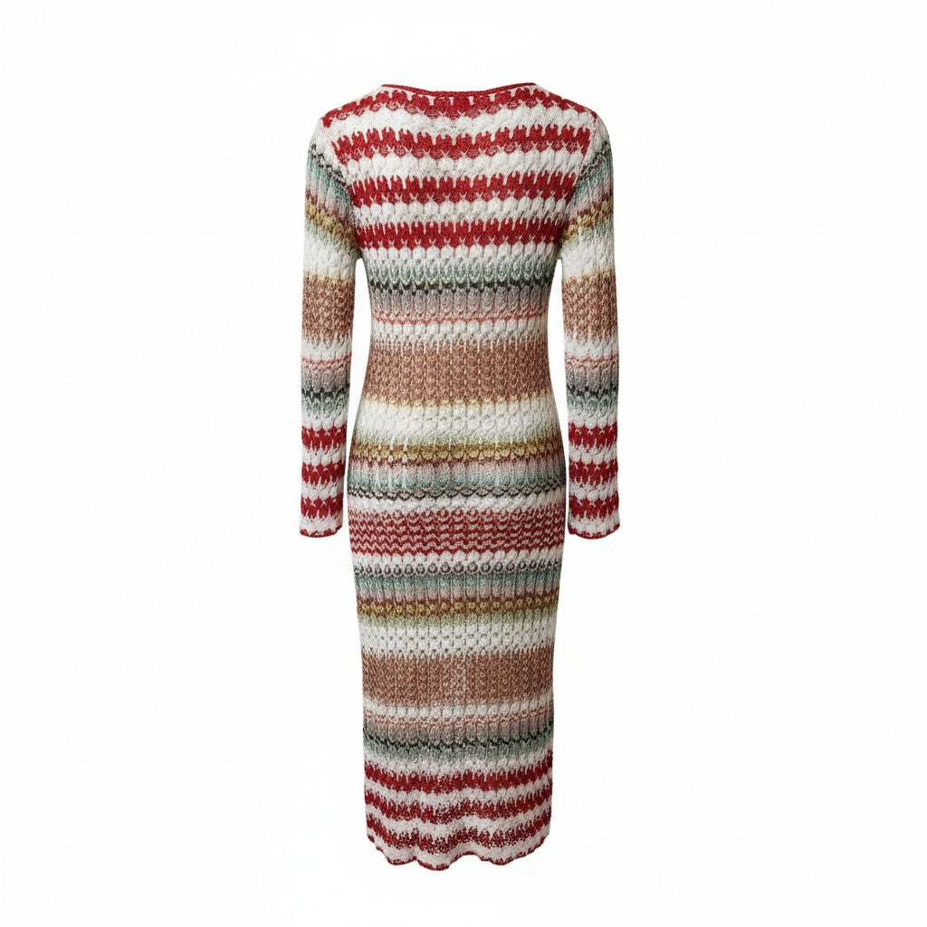Missoni Mare Womens Chevron V-Neck Maxi Dress in Multi