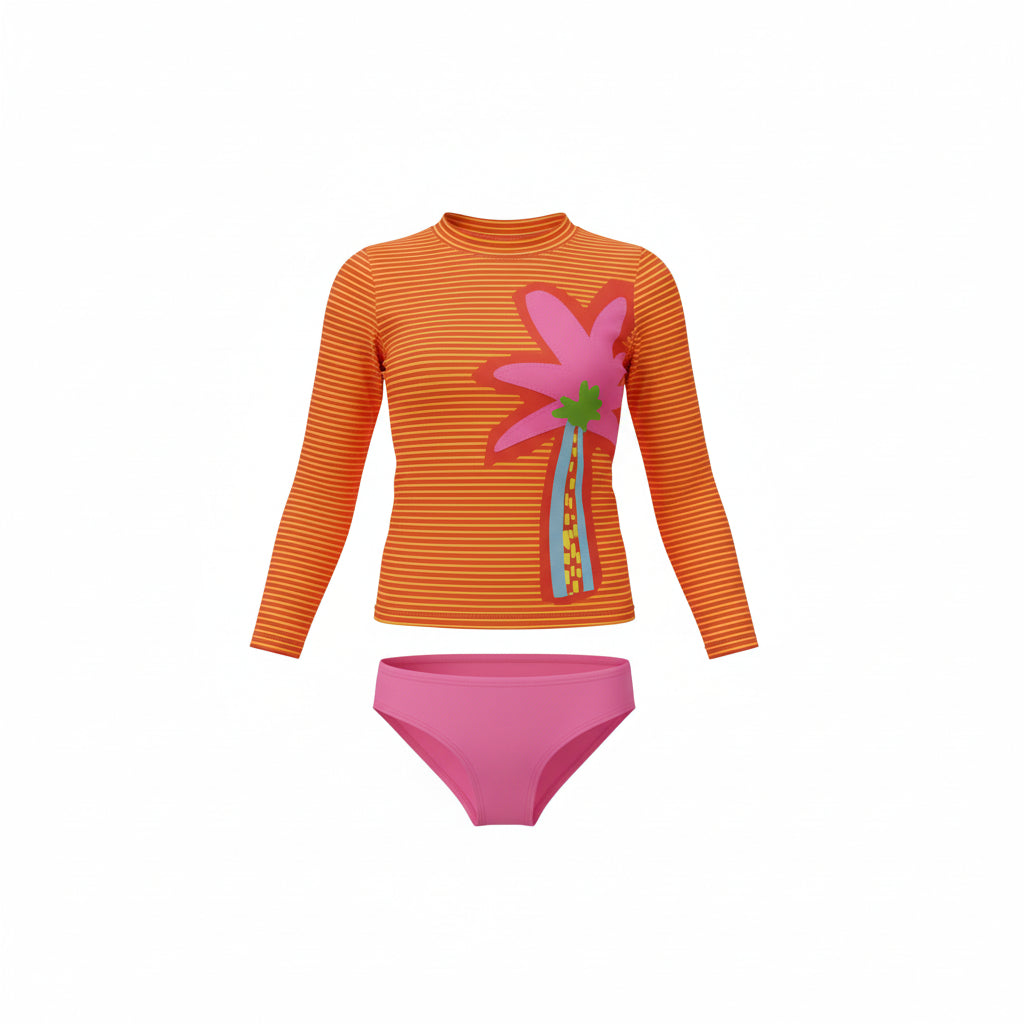 Stella McCartney Girls Striped Swimwear Set