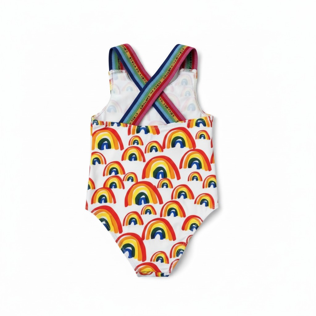 Stella McCartney Girls Rainbow Print Swimsuit