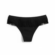 Stella McCartney Womens Fringed Bikini Brief in Black