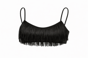 Stella McCartney Womens Fringe Brassiere Bikini Top in Black