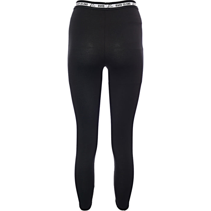 River Island Girls Black Waistband Leggings