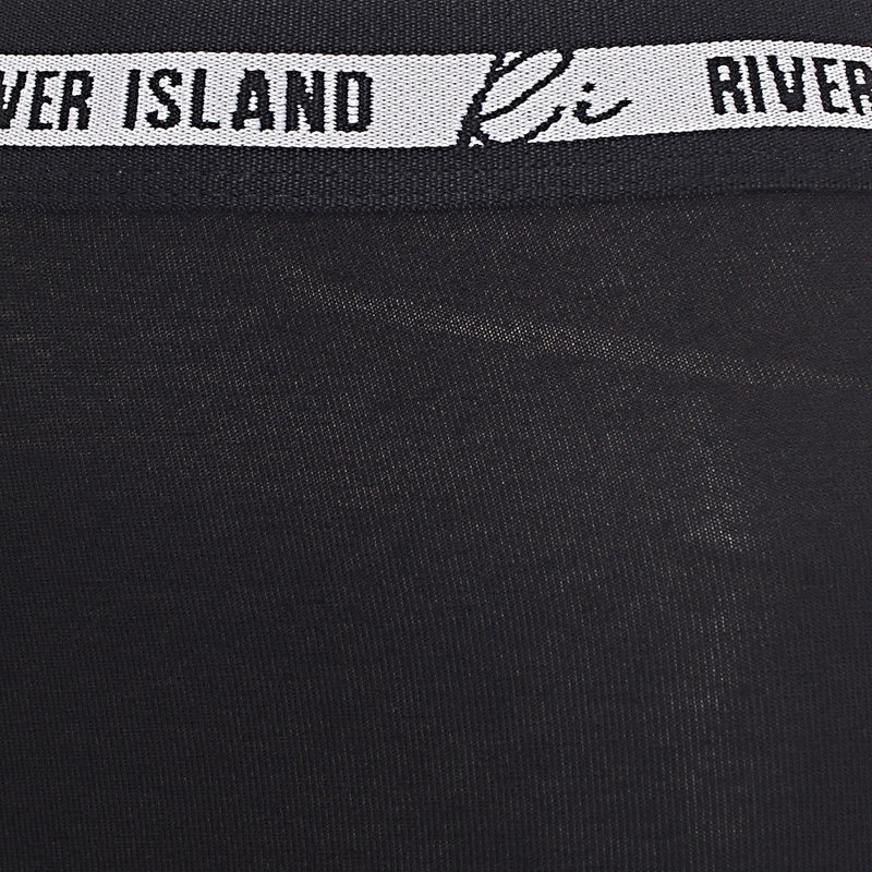 River Island Girls Black Waistband Leggings