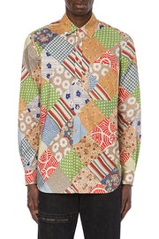 Moschino Quilt Print Poplin Shirt in Multicolour