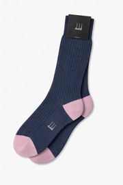 Dunhill Mens Cotton Socks in Blue