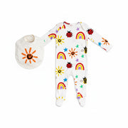 Stella Mccartney Unisex Kids Crayon Weather Sleepsuit & Bib Set