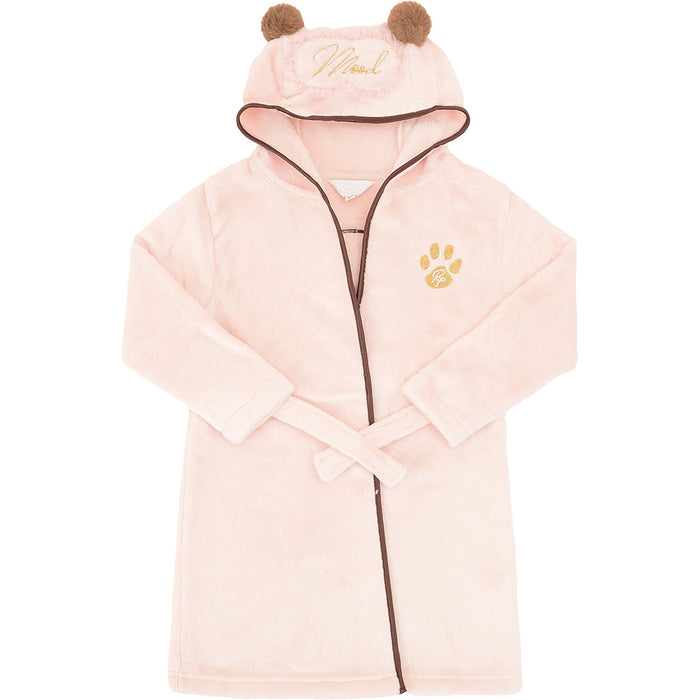 River Island Mini Girls Pink Frenchie Eyemask Cosy Robe