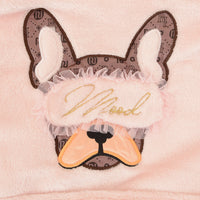 River Island Mini Girls Pink Frenchie Eyemask Cosy Robe