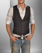 D&G Men's Waistcoat in Brown
