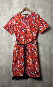 Marni Womens Ruffle Floral Dress